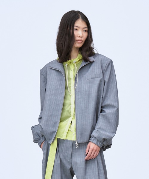 THINGS THAT MATTER（シングス ザット マター）の「HOOD LAYERED BLOUSON / フードレイヤードブルゾン（ブルゾン・レディース・グレー/ネイビー・FREE）」の3枚目の写真