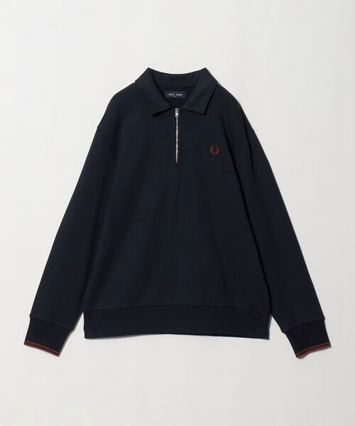 FRED PERRY(フレッドペリー)の「<FRED PERRY>ハーフジップ 長袖 スウェット(スウェット・メンズ・オフホワイト/パープル/ネイビー・L/XL/M)」の9枚目の写真
