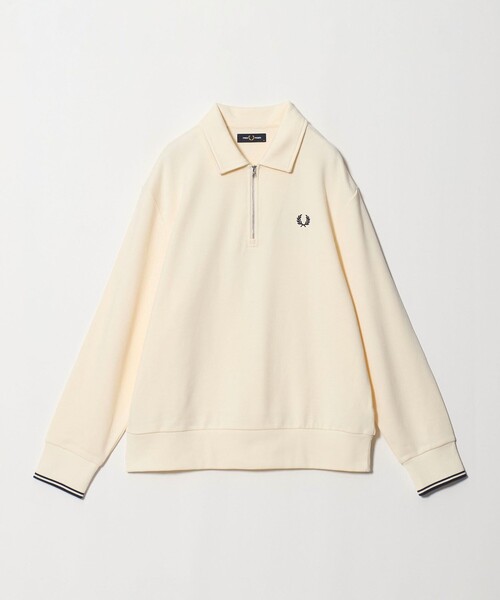 FRED PERRY(フレッドペリー)の「<FRED PERRY>ハーフジップ 長袖 スウェット(スウェット・メンズ・オフホワイト/パープル/ネイビー・L/XL/M)」の16枚目の写真