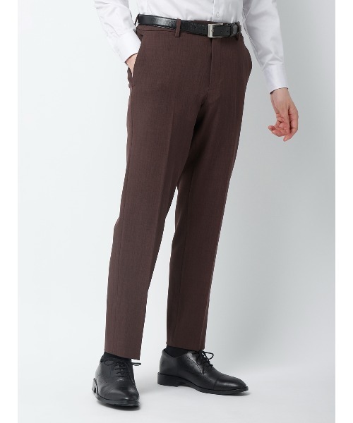 SUIT SQUARE(スーツスクエア)の「最高パンツ/テーパードパンツ/ウォッシャブル/NON IRON/無地/RS07/裾上げ済み(スラックス・メンズ・グレー/ブラウン/チャコールグレー/ネイビー・LARGE/XX-SMALL/X-LARGE/XX-LARGE/X-SMALL/XXX-LARGE/SMALL/MEDIUM/XXXX-LARGE)」の3枚目の写真
