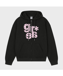 [UNISEX]GRAE-S DOT ジップアップパーカー_ブラック