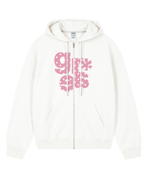 GRAVER（グレーバー）の「[UNISEX]GRAE-S DOT ジップアップパーカー_ブラック（パーカー・レディース・ブラック/ブラック×ピンク・MEDIUM/LARGE）」の9枚目の写真