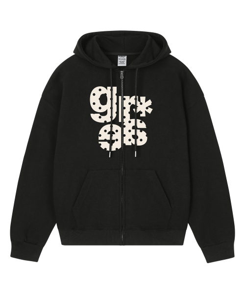 GRAVER（グレーバー）の「[UNISEX]GRAE-S DOT ジップアップパーカー_ブラック（パーカー・レディース・ブラック/ブラック×ピンク・MEDIUM/LARGE）」の13枚目の写真