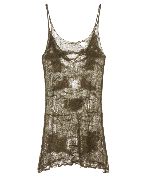 DEINET(ダイニット)の「DISTRESSED KNIT VEST IN KHAKI(Tシャツ/カットソー・レディース・その他・FREE)」の1枚目の写真