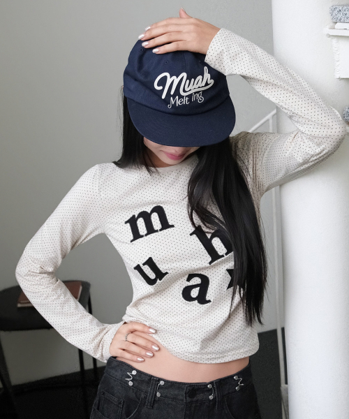 muahmuah（ムーアムーア）の「ドットパッチロゴ 長袖Tシャツ [オートミール]（Tシャツ/カットソー・レディース・その他・FREE）」の13枚目の写真