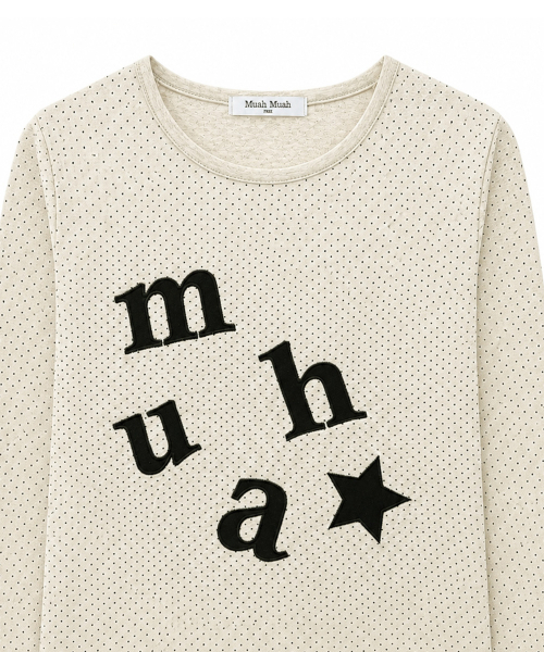 muahmuah（ムーアムーア）の「ドットパッチロゴ 長袖Tシャツ [オートミール]（Tシャツ/カットソー・レディース・その他・FREE）」の17枚目の写真