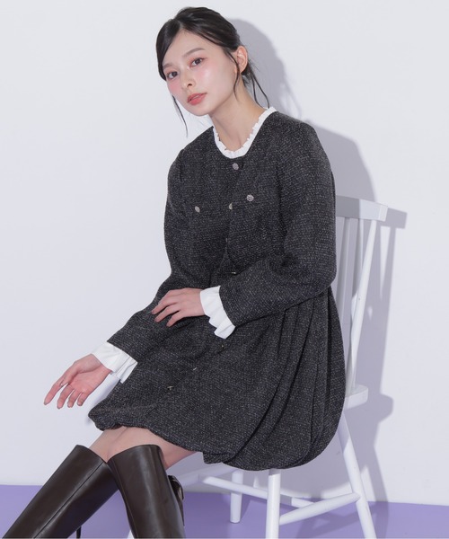 JILL by JILL STUART(ジルバイジルスチュアート)の「ツイードバルーンミニワンピース(ワンピース・レディース・ブラック系その他/ホワイト系その他・SMALL/MEDIUM)」の22枚目の写真