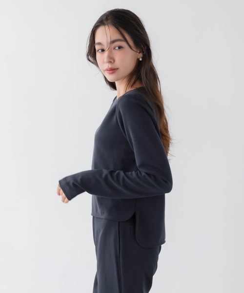 PERIPH(ペリフ)の「ボートネックロンTee(Tシャツ/カットソー・レディース・ホワイト/レッド/ネイビー・FREE)」の18枚目の写真
