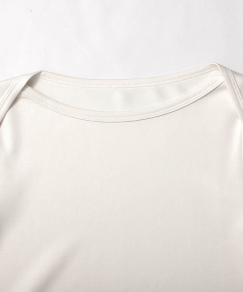 PERIPH(ペリフ)の「ボートネックロンTee(Tシャツ/カットソー・レディース・ホワイト/レッド/ネイビー・FREE)」の19枚目の写真