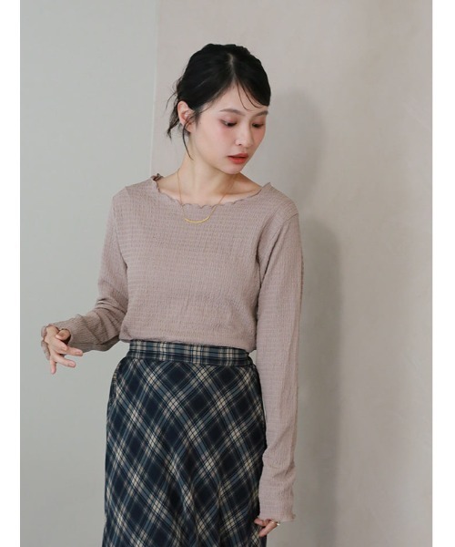 fifth（フィフス）の「カットシャーリングクルーネックロンT（Tシャツ/カットソー・レディース・アイボリー/ブラック・M）」の14枚目の写真