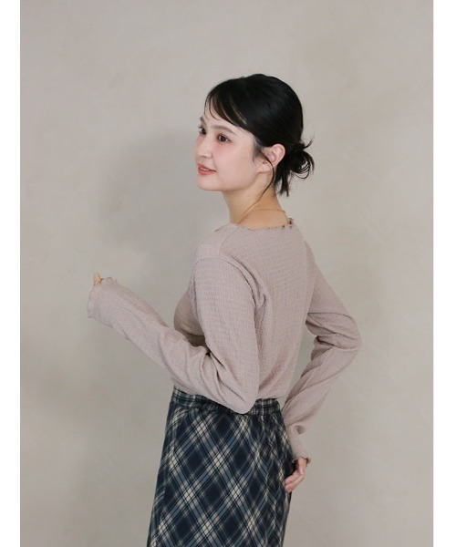 fifth（フィフス）の「カットシャーリングクルーネックロンT（Tシャツ/カットソー・レディース・アイボリー/ブラック・M）」の16枚目の写真