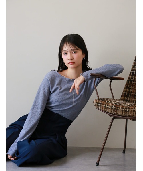 fifth（フィフス）の「カットシャーリングクルーネックロンT（Tシャツ/カットソー・レディース・アイボリー/ブラック・M）」の9枚目の写真