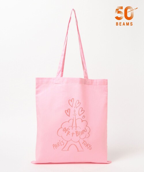 Demi-Luxe BEAMS（デミルクス ビームス）の「【別注】Ofr. Paris × Demi-Luxe BEAMS / ロゴ エコバッグ（トートバッグ・レディース・ライトグレー/ミント/オレンジ/ピンク/ブラウン・ONE SIZE）」の4枚目の写真