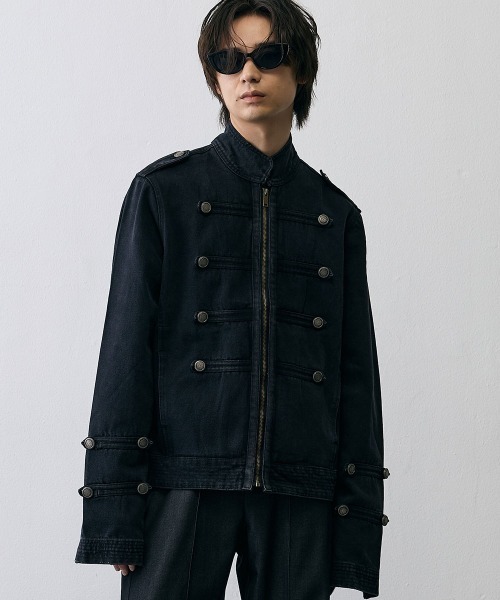 Shoowtime（ショウタイム）の「Military Napoleon Denim Jacket / ミリタリーナポレオンデニムジャケット（デニムジャケット・メンズ・ブラック・X-LARGE/LARGE/MEDIUM/SMALL）」の16枚目の写真