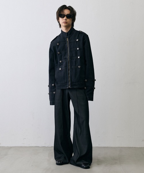 Shoowtime（ショウタイム）の「Military Napoleon Denim Jacket / ミリタリーナポレオンデニムジャケット（デニムジャケット・メンズ・ブラック・X-LARGE/LARGE/MEDIUM/SMALL）」の6枚目の写真