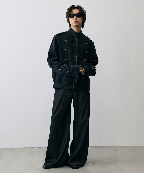 Shoowtime（ショウタイム）の「Military Napoleon Denim Jacket / ミリタリーナポレオンデニムジャケット（デニムジャケット・メンズ・ブラック・X-LARGE/LARGE/MEDIUM/SMALL）」の7枚目の写真