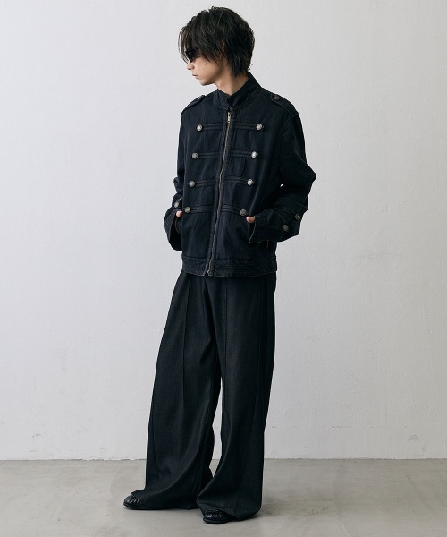 Shoowtime（ショウタイム）の「Military Napoleon Denim Jacket / ミリタリーナポレオンデニムジャケット（デニムジャケット・メンズ・ブラック・X-LARGE/LARGE/MEDIUM/SMALL）」の10枚目の写真