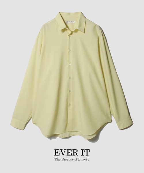 ESTNATION(エストネーション)の「ESTNATION / Super130sウールトロピカルシャツ<EVER IT>(シャツ/ブラウス・メンズ・ブルー/オリーブ/イエロー/ネイビー・MEDIUM/X-LARGE/LARGE)」の4枚目の写真