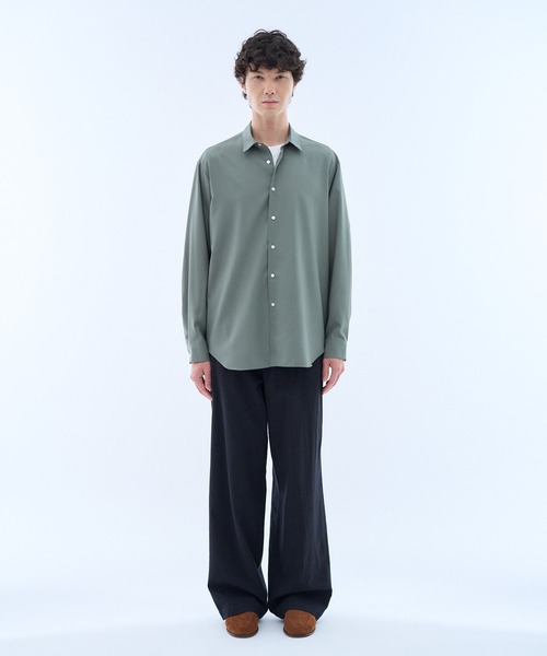 ESTNATION(エストネーション)の「ESTNATION / Super130sウールトロピカルシャツ<EVER IT>(シャツ/ブラウス・メンズ・ブルー/オリーブ/イエロー/ネイビー・MEDIUM/X-LARGE/LARGE)」の6枚目の写真