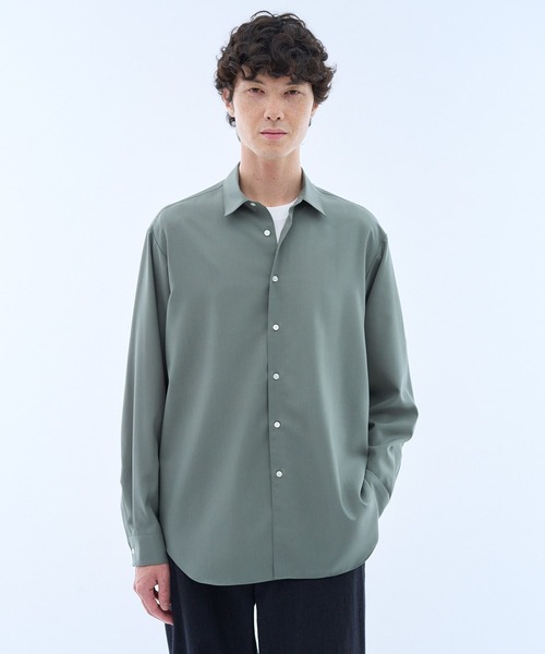 ESTNATION(エストネーション)の「ESTNATION / Super130sウールトロピカルシャツ<EVER IT>(シャツ/ブラウス・メンズ・ブルー/オリーブ/イエロー/ネイビー・MEDIUM/X-LARGE/LARGE)」の8枚目の写真