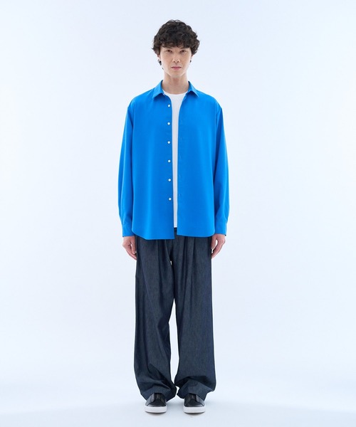 ESTNATION(エストネーション)の「ESTNATION / Super130sウールトロピカルシャツ<EVER IT>(シャツ/ブラウス・メンズ・ブルー/オリーブ/イエロー/ネイビー・MEDIUM/X-LARGE/LARGE)」の11枚目の写真