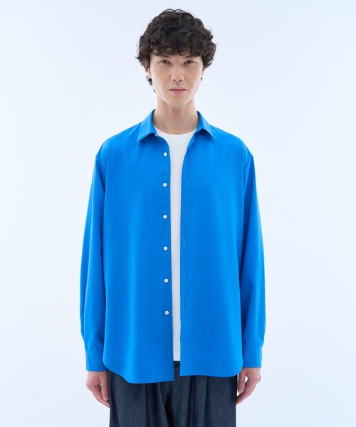 ESTNATION(エストネーション)の「ESTNATION / Super130sウールトロピカルシャツ<EVER IT>(シャツ/ブラウス・メンズ・ブルー/オリーブ/イエロー/ネイビー・MEDIUM/X-LARGE/LARGE)」の12枚目の写真