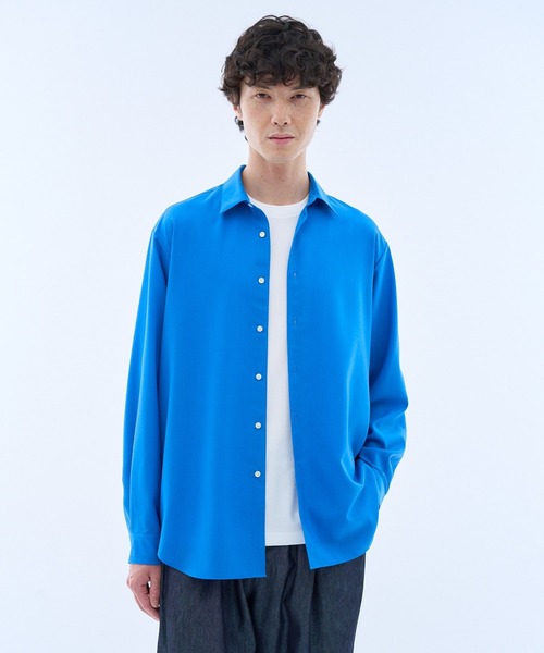 ESTNATION(エストネーション)の「ESTNATION / Super130sウールトロピカルシャツ<EVER IT>(シャツ/ブラウス・メンズ・ブルー/オリーブ/イエロー/ネイビー・MEDIUM/X-LARGE/LARGE)」の13枚目の写真