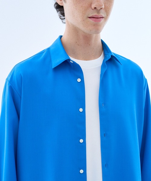 ESTNATION(エストネーション)の「ESTNATION / Super130sウールトロピカルシャツ<EVER IT>(シャツ/ブラウス・メンズ・ブルー/オリーブ/イエロー/ネイビー・MEDIUM/X-LARGE/LARGE)」の15枚目の写真
