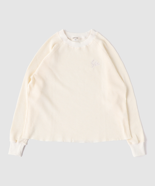 SPECIAL GUEST K.K(スペシャルゲスト)の「SPECIAL GUEST / スペシャルゲスト THERMAL LS SHIRT(Tシャツ/カットソー・メンズ・ホワイト系その他/ネイビー/カーキ・MEDIUM/LARGE)」の1枚目の写真