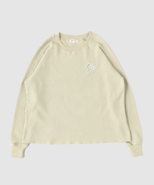 SPECIAL GUEST K.K(スペシャルゲスト)の「SPECIAL GUEST / スペシャルゲスト THERMAL LS SHIRT(Tシャツ/カットソー・メンズ・ホワイト系その他/ネイビー/カーキ・MEDIUM/LARGE)」の2枚目の写真