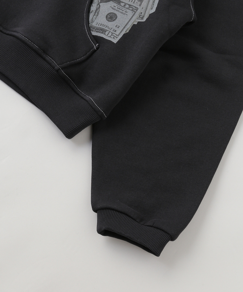 ERL(イーアールエル)の「ERL / イーアールエル UNISEX MONEY HOODIE KNIT(ニット/セーター・メンズ・ブラック・MEDIUM/SMALL)」の4枚目の写真