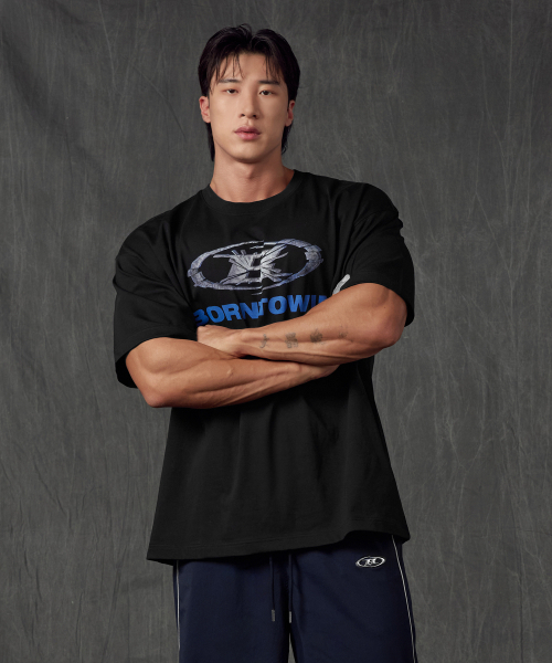 BORN TO WIN（ボーントゥウィン）の「DAMAGED SYMBOL B LOGO T-SHIRTS [BLACK]（Tシャツ/カットソー・メンズ・その他・1/2/3/4）」の3枚目の写真