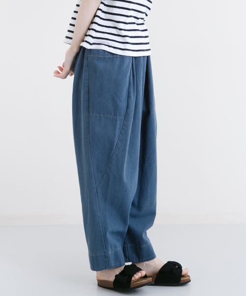 MERLOT(メルロー)の「アシメポケットボンタンデニムパンツ2089(デニムパンツ・レディース・ブルー/ネイビー/ライトブルー/A・FREE)」の4枚目の写真