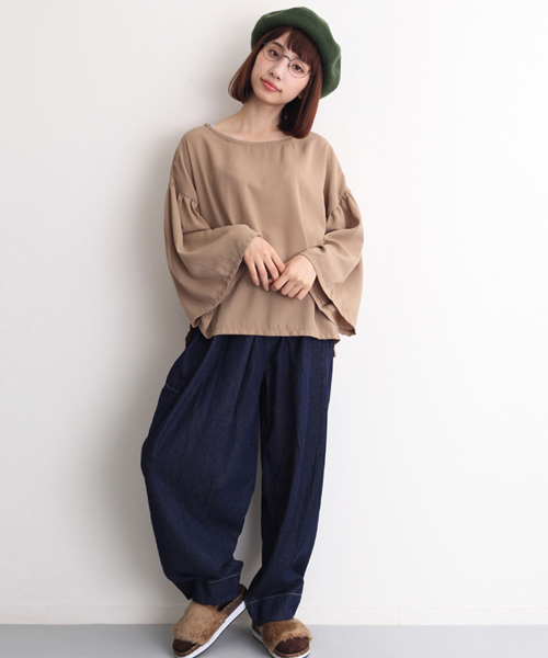 MERLOT(メルロー)の「アシメポケットボンタンデニムパンツ2089(デニムパンツ・レディース・ブルー/ネイビー/ライトブルー/A・FREE)」の17枚目の写真