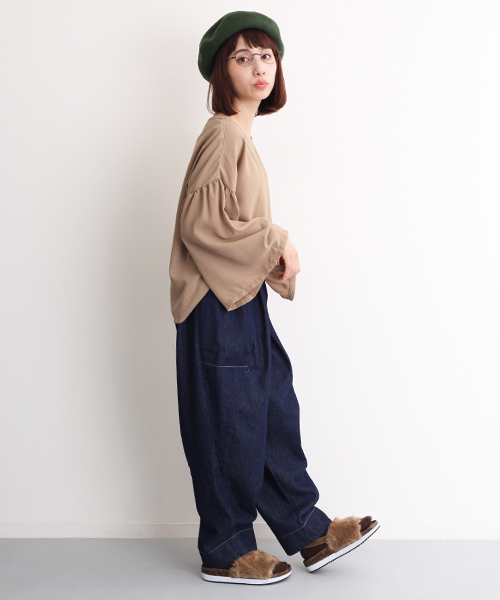 MERLOT(メルロー)の「アシメポケットボンタンデニムパンツ2089(デニムパンツ・レディース・ブルー/ネイビー/ライトブルー/A・FREE)」の21枚目の写真