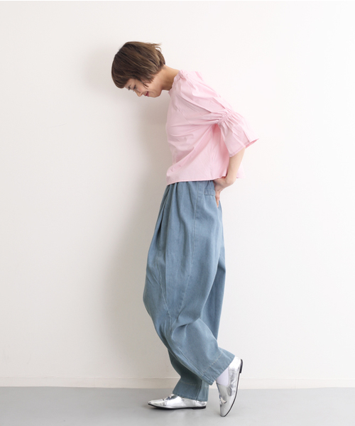 MERLOT(メルロー)の「アシメポケットボンタンデニムパンツ2089(デニムパンツ・レディース・ブルー/ネイビー/ライトブルー/A・FREE)」の8枚目の写真