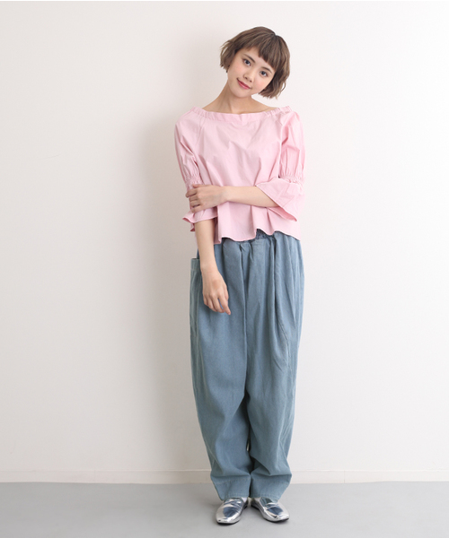 MERLOT(メルロー)の「アシメポケットボンタンデニムパンツ2089(デニムパンツ・レディース・ブルー/ネイビー/ライトブルー/A・FREE)」の6枚目の写真