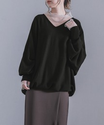 『ドルマンVネック綿ニット』