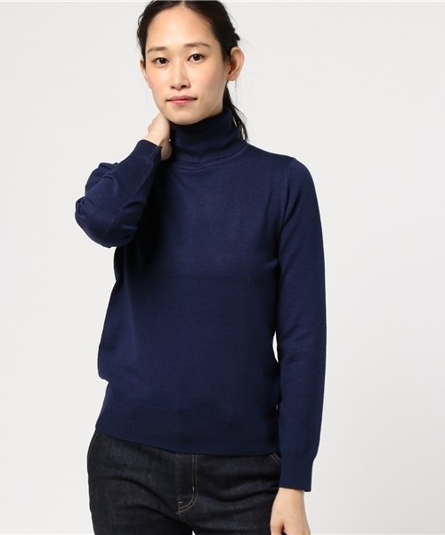 laboratory work(ラボラトリーワーク)の「ウォッシャブルレーヨンウールタートル(ニット/セーター・レディース・ブラック/ネイビー/グレー/キャメル/レッド・MEDIUM)」の15枚目の写真