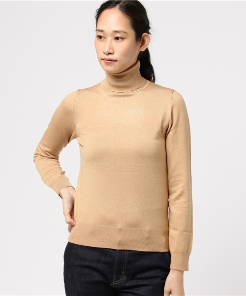 laboratory work(ラボラトリーワーク)の「ウォッシャブルレーヨンウールタートル(ニット/セーター・レディース・ブラック/ネイビー/グレー/キャメル/レッド・MEDIUM)」の16枚目の写真