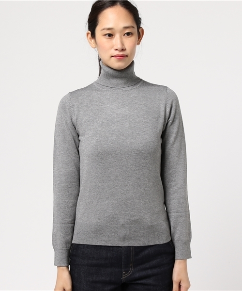 laboratory work(ラボラトリーワーク)の「ウォッシャブルレーヨンウールタートル(ニット/セーター・レディース・ブラック/ネイビー/グレー/キャメル/レッド・MEDIUM)」の7枚目の写真