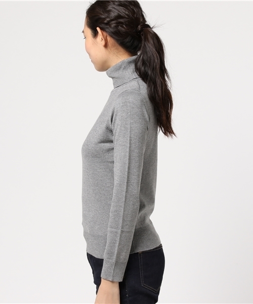 laboratory work(ラボラトリーワーク)の「ウォッシャブルレーヨンウールタートル(ニット/セーター・レディース・ブラック/ネイビー/グレー/キャメル/レッド・MEDIUM)」の8枚目の写真