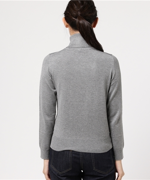 laboratory work(ラボラトリーワーク)の「ウォッシャブルレーヨンウールタートル(ニット/セーター・レディース・ブラック/ネイビー/グレー/キャメル/レッド・MEDIUM)」の9枚目の写真