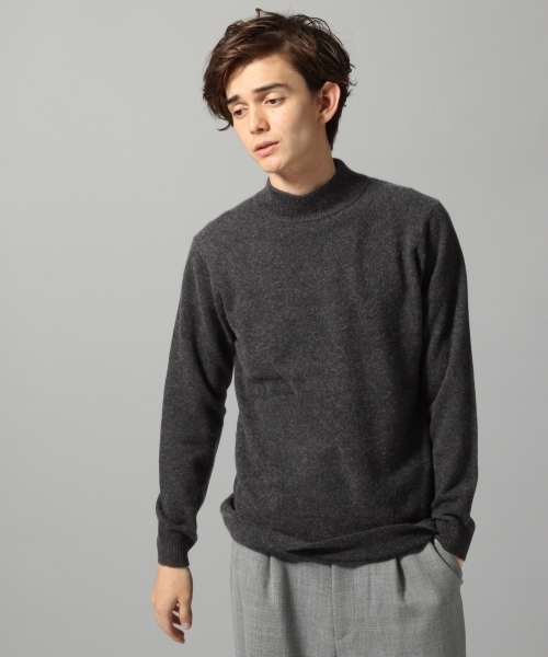HARE(ハレ)の「【洗えるニット】カシミヤハイネックニット(HARE)(ニット/セーター・メンズ・グレー/グリーン/オフホワイト・MEDIUM/SMALL/LARGE)」の1枚目の写真