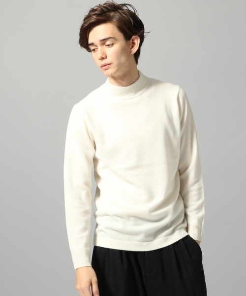 HARE(ハレ)の「【洗えるニット】カシミヤハイネックニット(HARE)(ニット/セーター・メンズ・グレー/グリーン/オフホワイト・MEDIUM/SMALL/LARGE)」の2枚目の写真