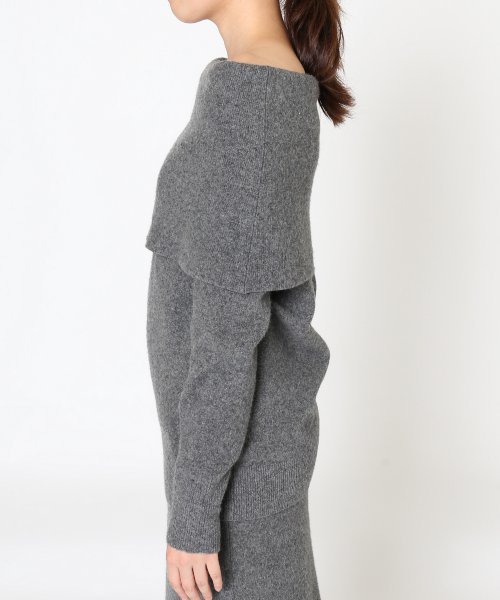 FIGARO Paris（フィガロパリ）の「ジーロンラム オフショルプルオーバー◆（ニット/セーター・レディース・アイボリー/グレー・FREE）」の7枚目の写真