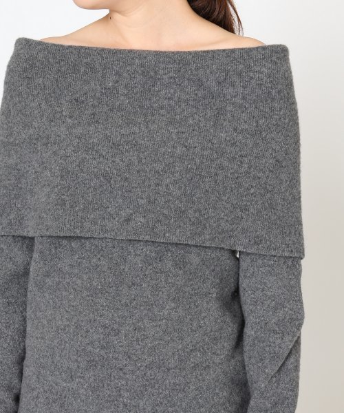 FIGARO Paris（フィガロパリ）の「ジーロンラム オフショルプルオーバー◆（ニット/セーター・レディース・アイボリー/グレー・FREE）」の9枚目の写真