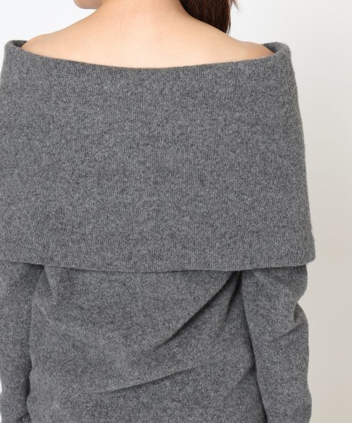 FIGARO Paris（フィガロパリ）の「ジーロンラム オフショルプルオーバー◆（ニット/セーター・レディース・アイボリー/グレー・FREE）」の10枚目の写真