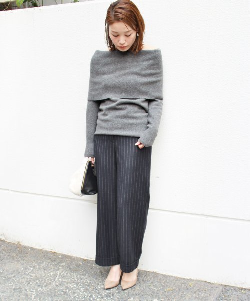 FIGARO Paris（フィガロパリ）の「ジーロンラム オフショルプルオーバー◆（ニット/セーター・レディース・アイボリー/グレー・FREE）」の16枚目の写真