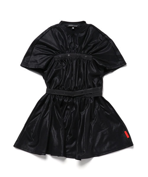 CHUBBYGANG（チャビーギャング）の「2WAYテープギャザーワンピース（ワンピース・キッズ・ホワイト/ブラック/グレー・140/160/120/130/110/150/100）」の2枚目の写真